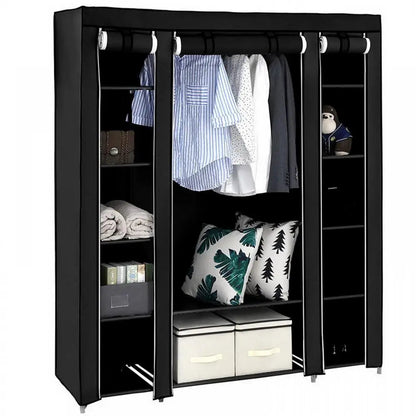 Portable 69 Inch Non-Woven Wardrobe