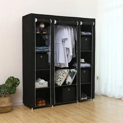 Portable 69 Inch Non-Woven Wardrobe