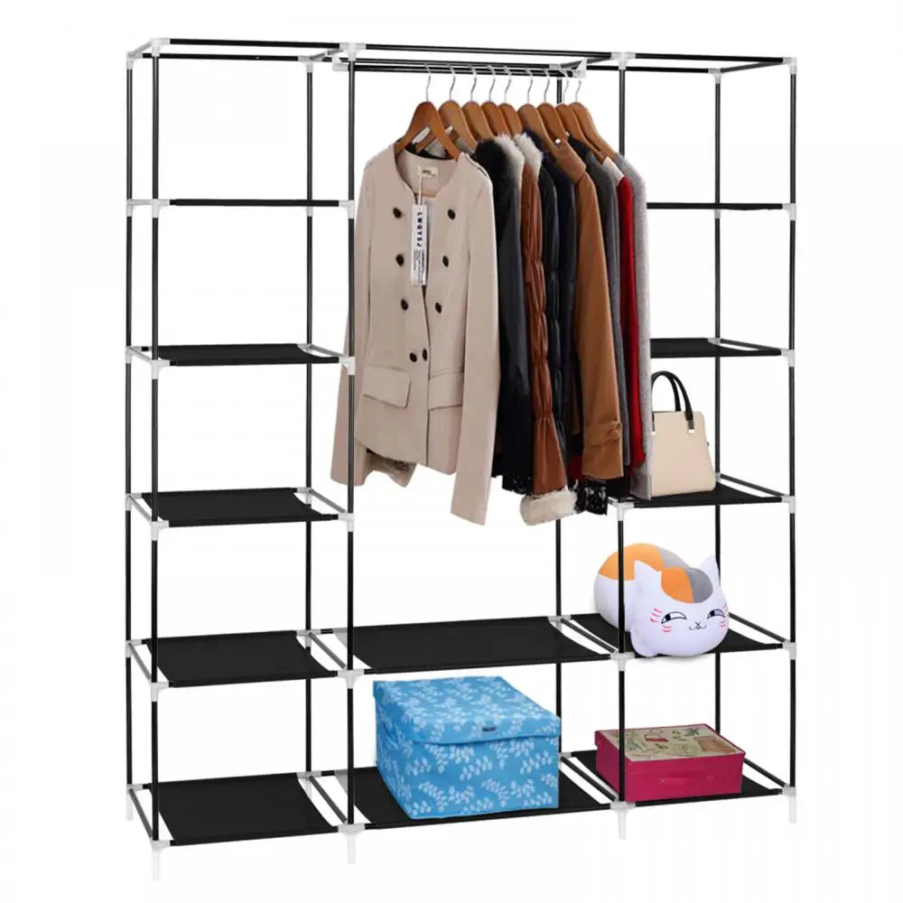 Portable 69 Inch Non-Woven Wardrobe