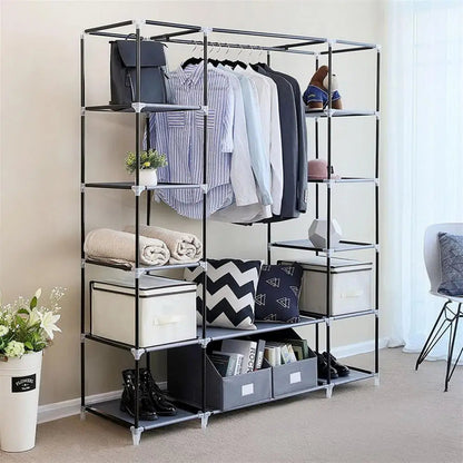 Portable 69 Inch Non-Woven Wardrobe