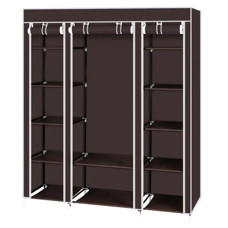 Portable 69 Inch Non-Woven Wardrobe