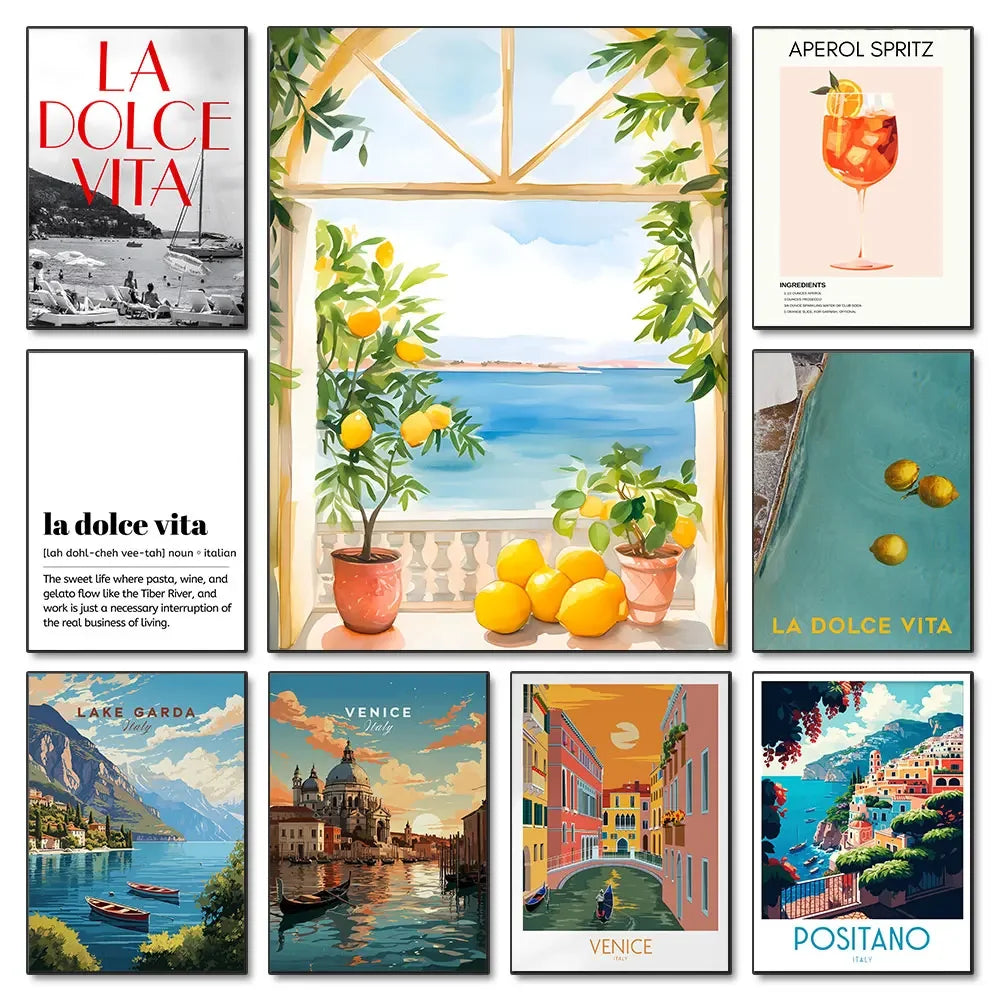 Positano Vintage Spritz Canvas Art