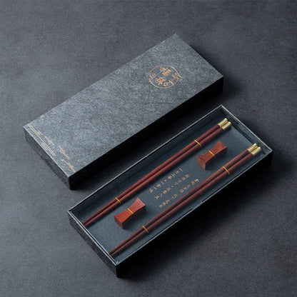 Premium Red Sandalwood Chopsticks Set