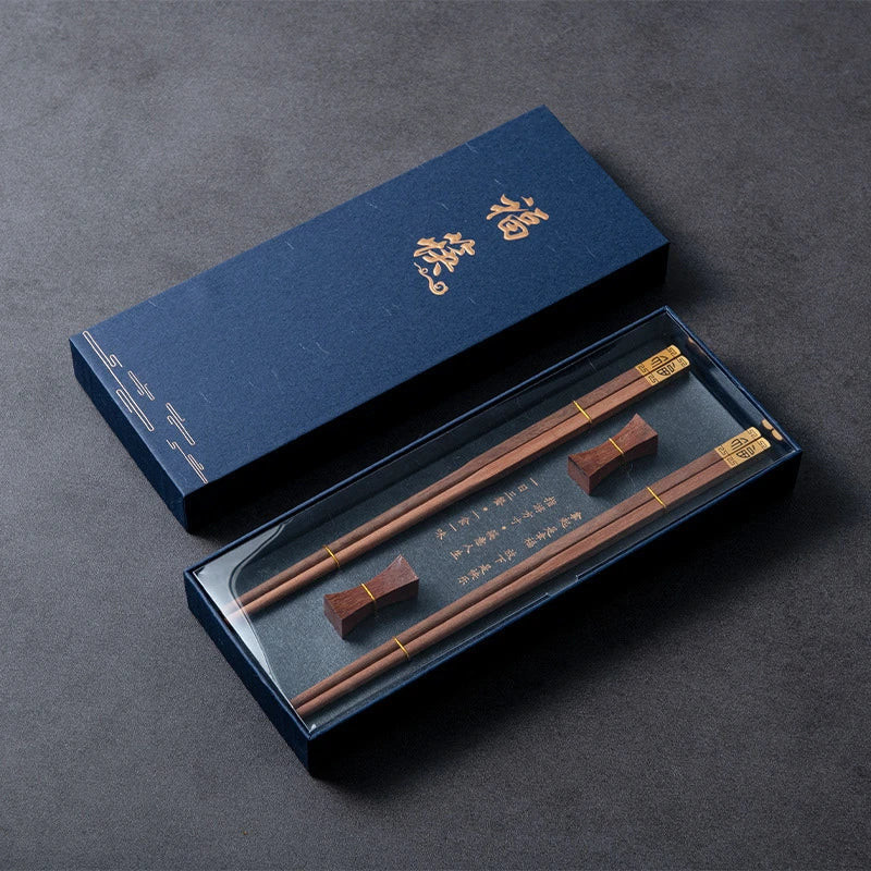 Premium Red Sandalwood Chopsticks Set