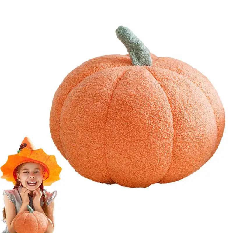 Pumpkin Plush Pillow for Halloween Decor