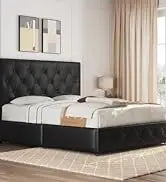 Queen Upholstered Platform Bed with Storage