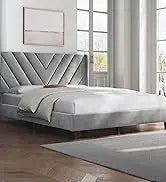 Queen Upholstered Platform Bed with Storage