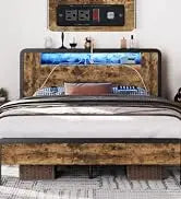 Queen Upholstered Platform Bed with Storage