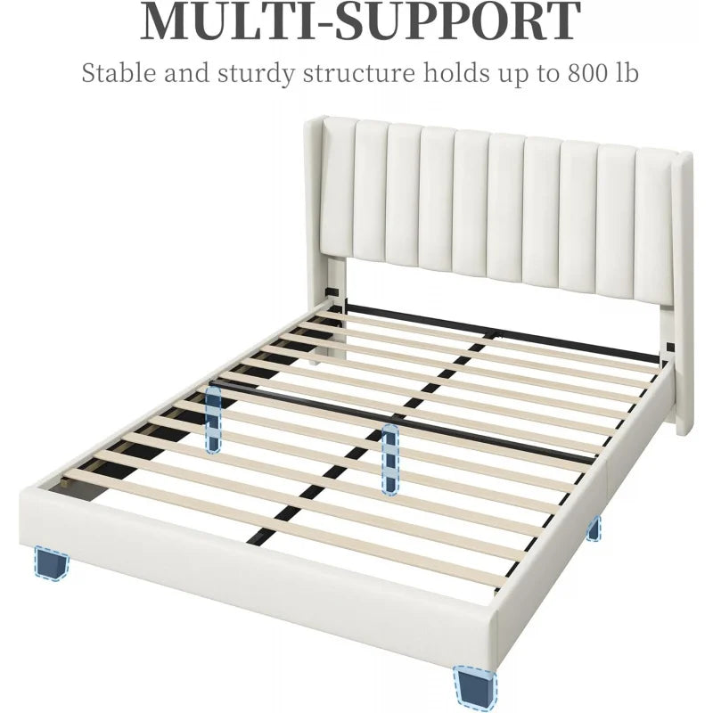 Queen Upholstered Platform Bed with Storage