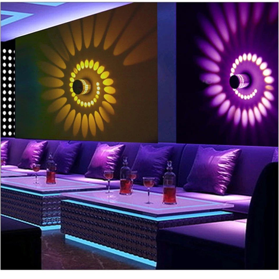 RGB Spiral Hole LED Wall Lamp