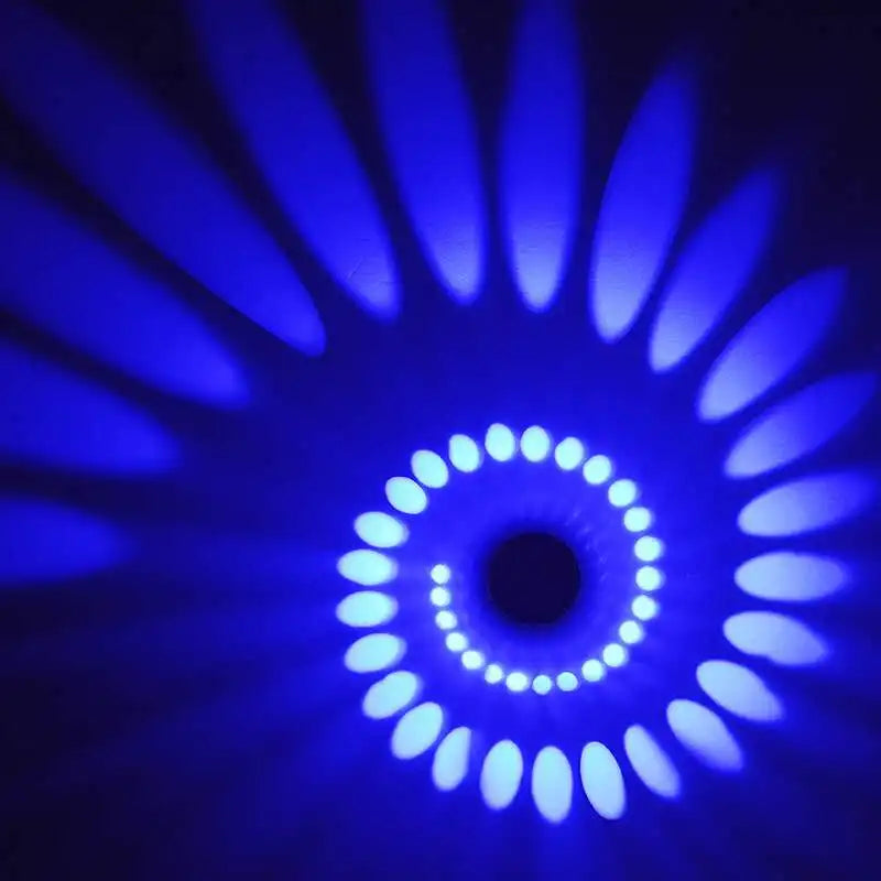 RGB Spiral Hole LED Wall Lamp