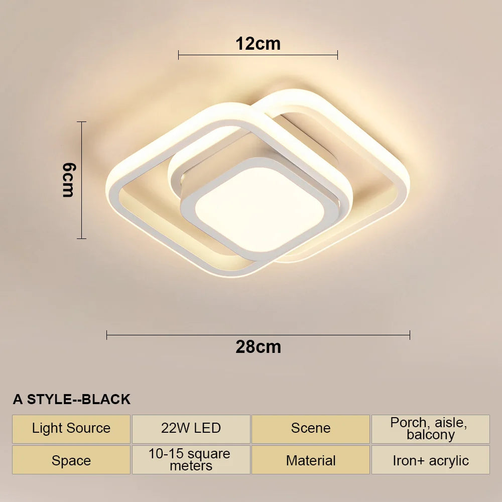 RUNTOIN Modern LED Ceiling Light