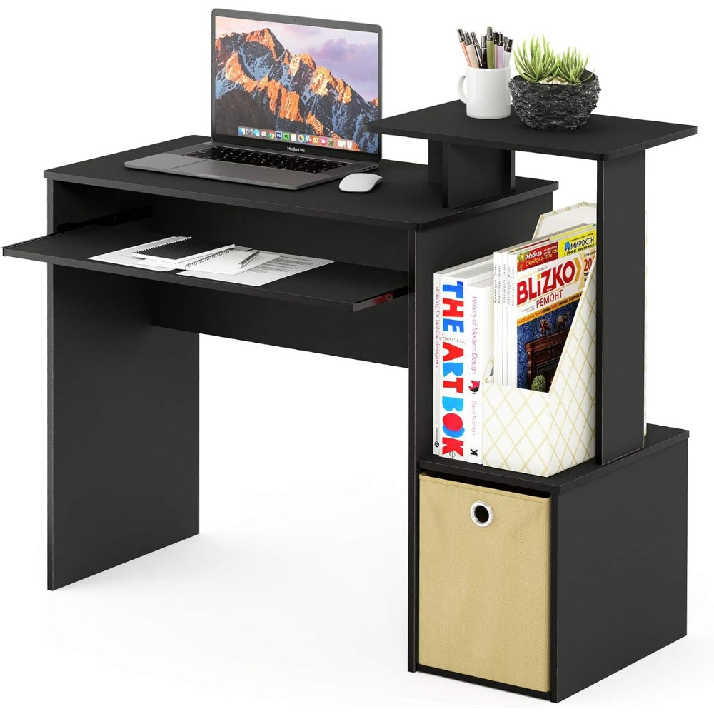 RUO WOOD Black/Brown Multipurpose Desk