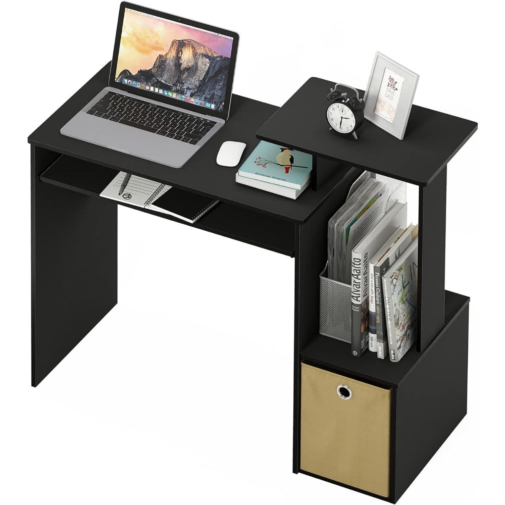 RUO WOOD Black/Brown Multipurpose Desk