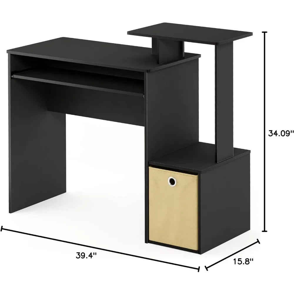 RUO WOOD Black/Brown Multipurpose Desk