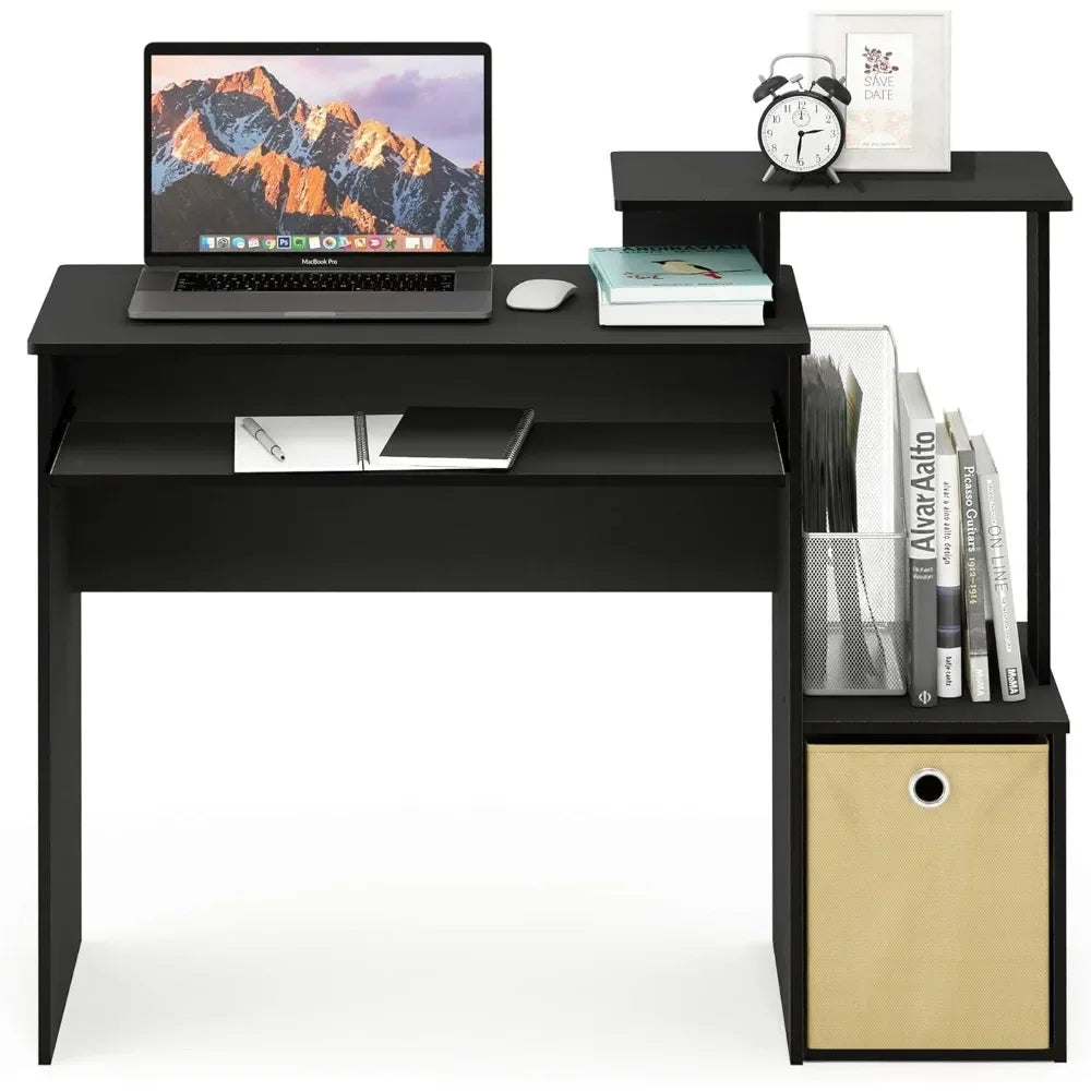 RUO WOOD Black/Brown Multipurpose Desk