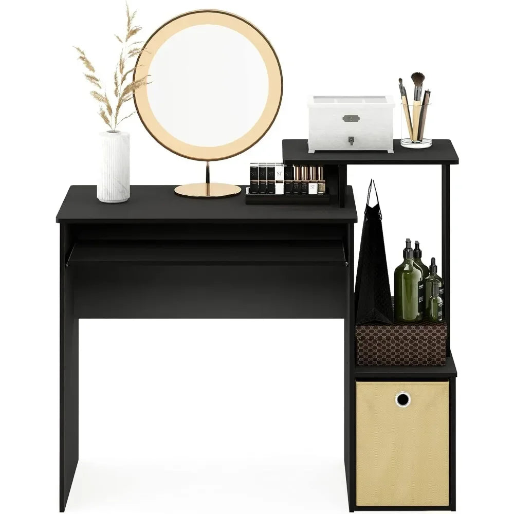 RUO WOOD Black/Brown Multipurpose Desk