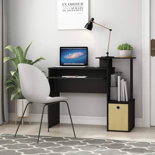 RUO WOOD Black/Brown Multipurpose Desk