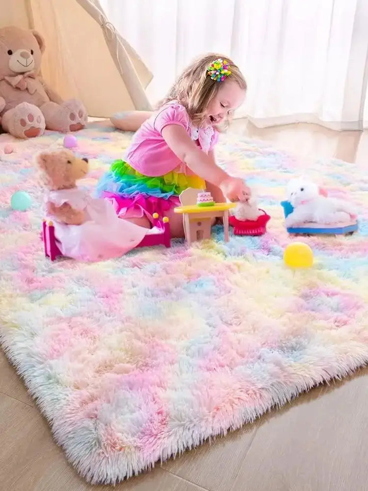 Rainbow Heart Kids Carpet Rug