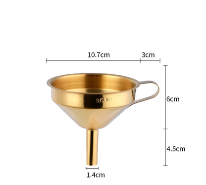 Rainbow Stainless Steel Funnel with Strainer