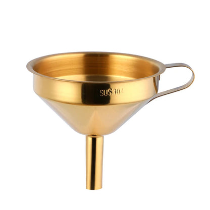 Rainbow Stainless Steel Funnel with Strainer