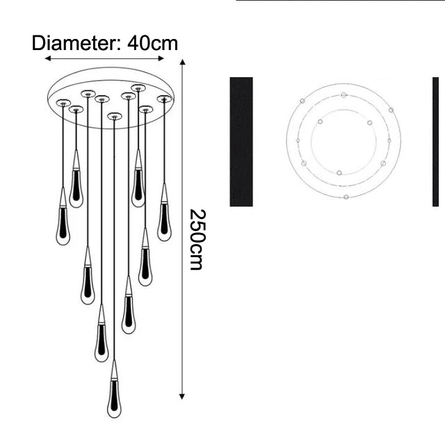 Raindrop Crystal Chandelier Light Fixture