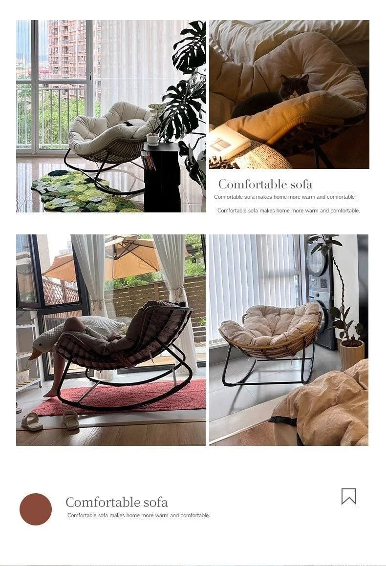 Rattan Rocking Chair for Relaxation