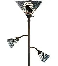 Ravens Moonlight Tiffany Floor Lamp