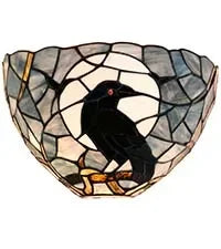 Ravens Moonlight Tiffany Floor Lamp