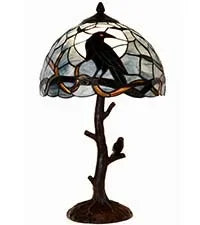 Ravens Moonlight Tiffany Floor Lamp