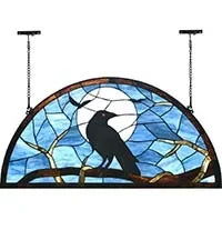 Ravens Moonlight Tiffany Floor Lamp