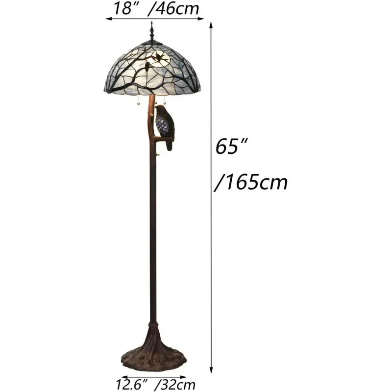 Ravens Moonlight Tiffany Floor Lamp