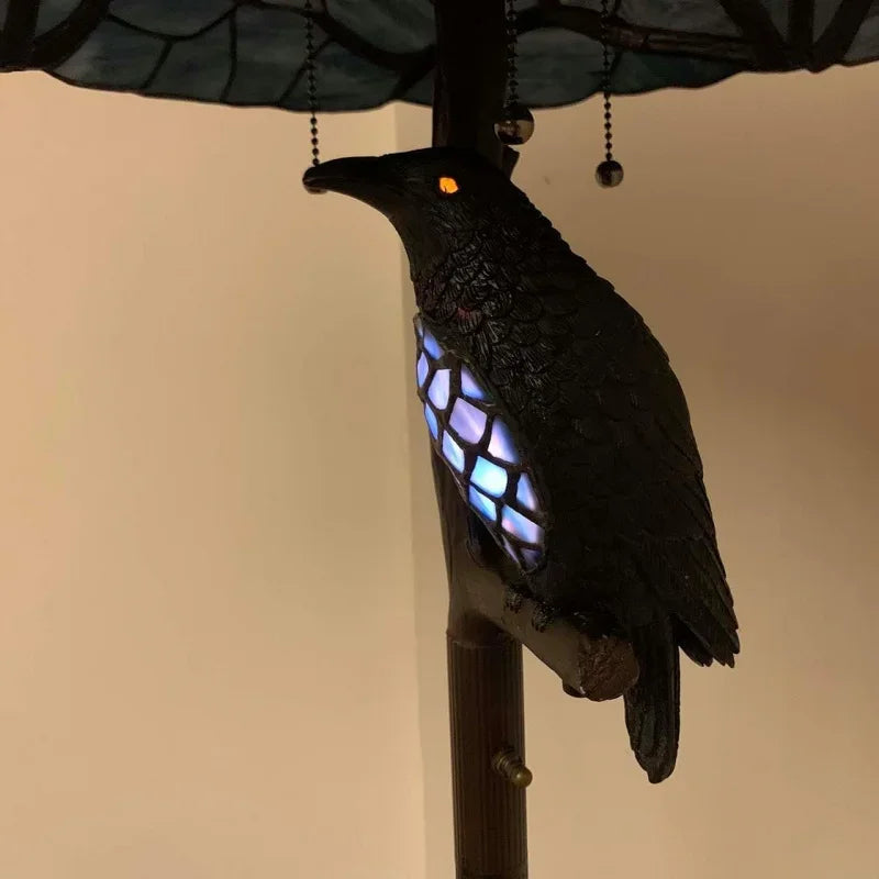 Ravens Moonlight Tiffany Floor Lamp