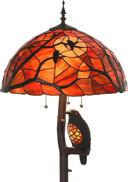 Ravens Moonlight Tiffany Floor Lamp