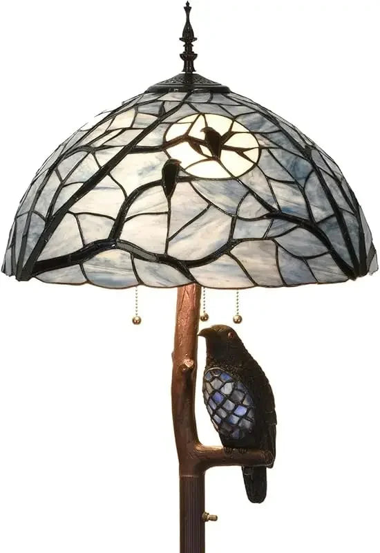 Ravens Moonlight Tiffany Floor Lamp