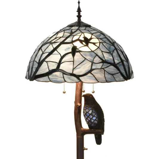 Ravens Moonlight Tiffany Floor Lamp