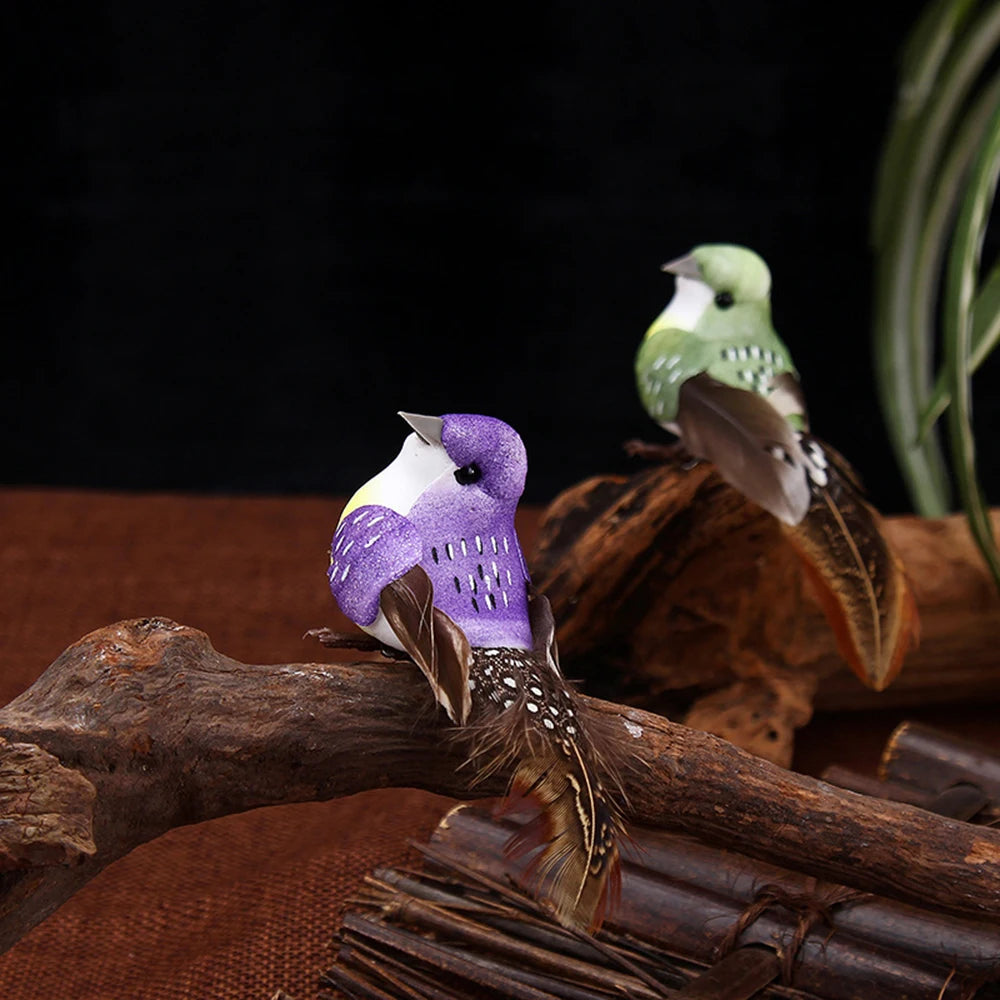 Realistic Feather Garden Decoration Birds