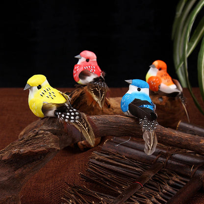 Realistic Feather Garden Decoration Birds