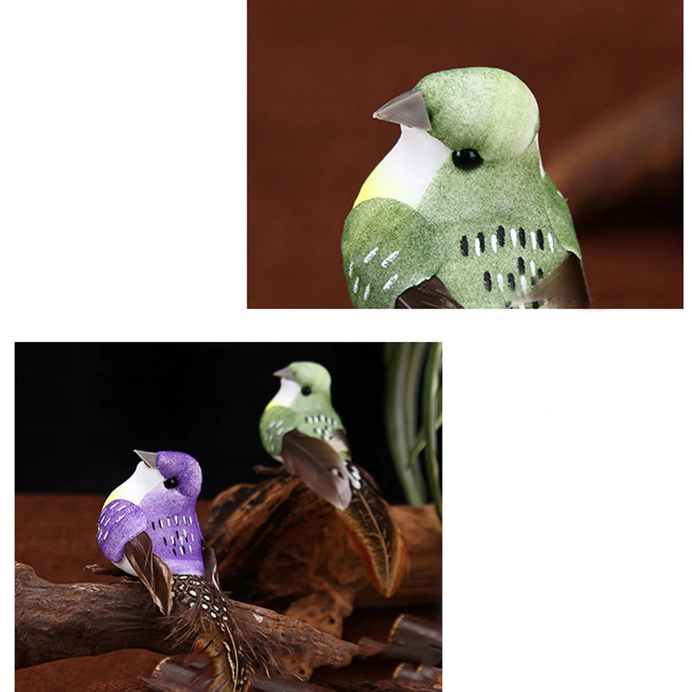 Realistic Feather Garden Decoration Birds