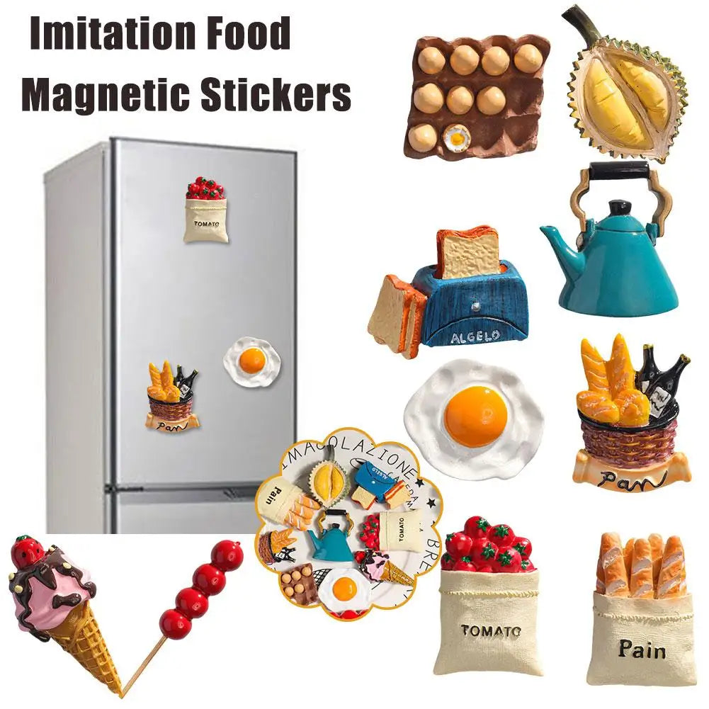 Realistic Food Magnetic Stickers