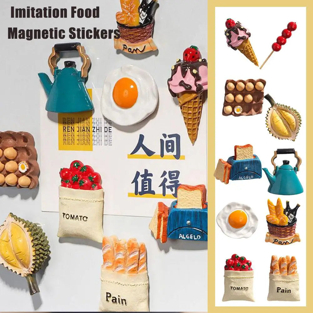 Realistic Food Magnetic Stickers