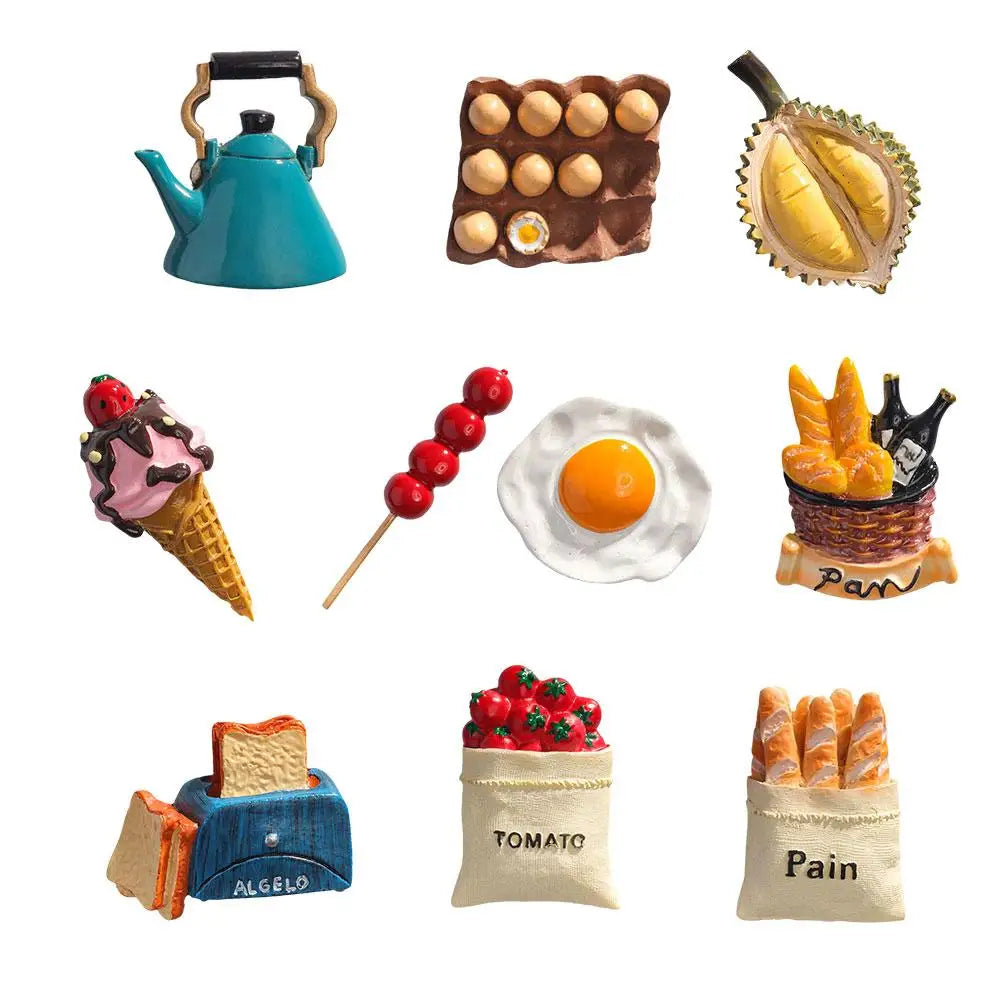 Realistic Food Magnetic Stickers