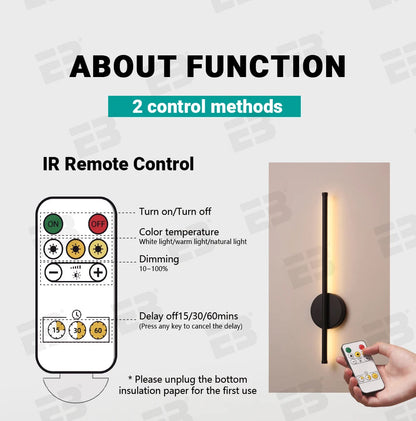 Rechargeable 50cm LED Wall Light