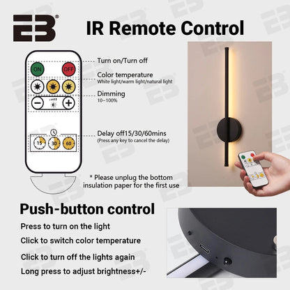 Rechargeable 50cm LED Wall Light