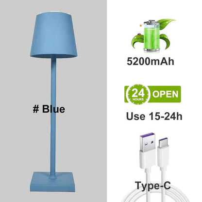 Rechargeable Aluminum Desk Lamp - 5200mAh