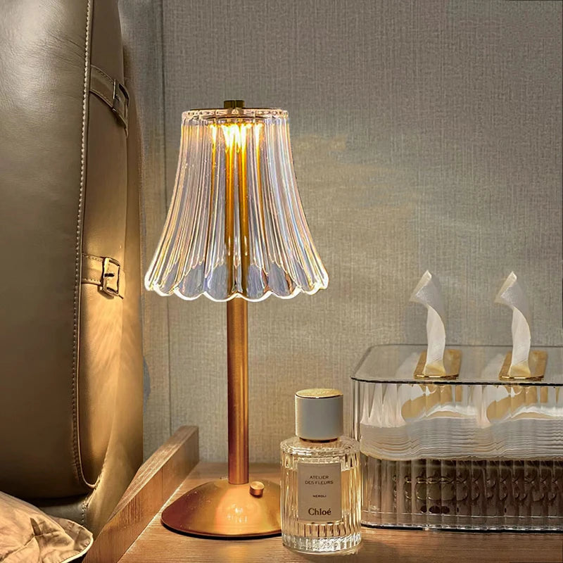 Rechargeable Crystal LED Table Lamp