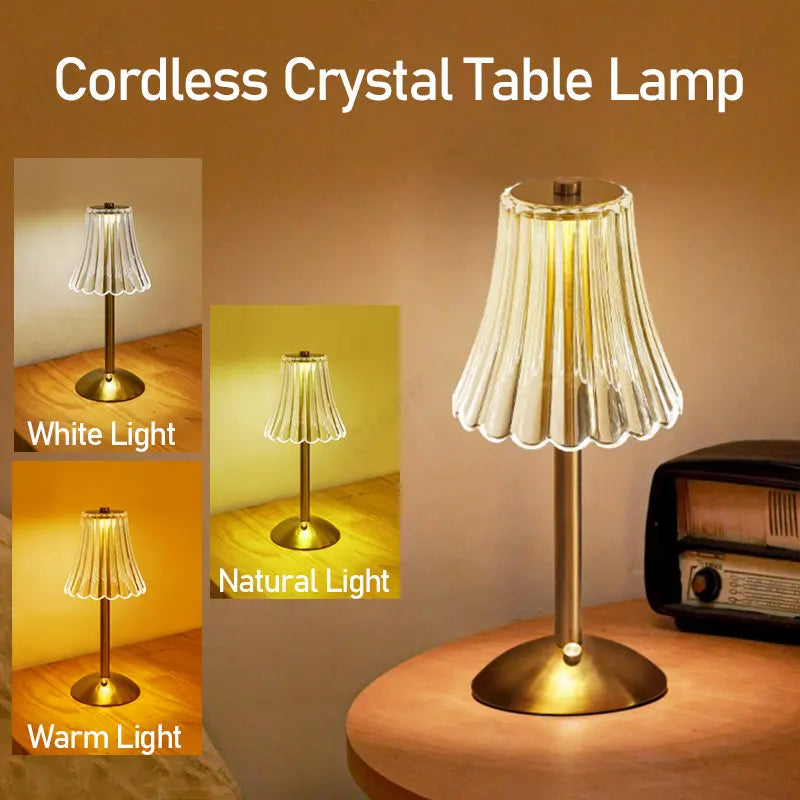 Rechargeable Crystal LED Table Lamp