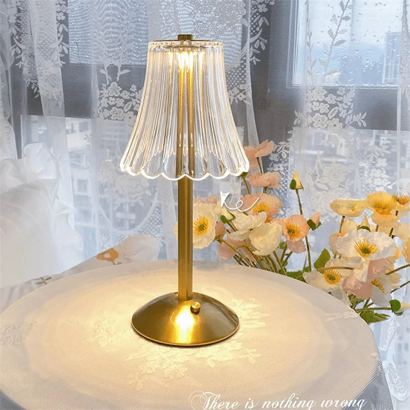 Rechargeable Crystal LED Table Lamp