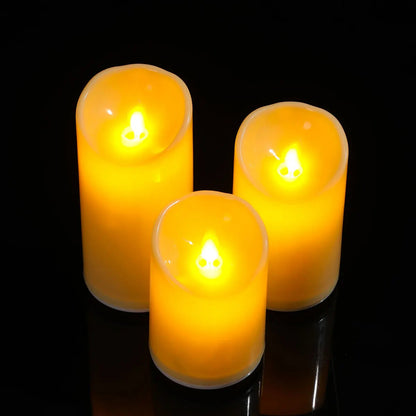 Rechargeable LED Moving Wick Candles