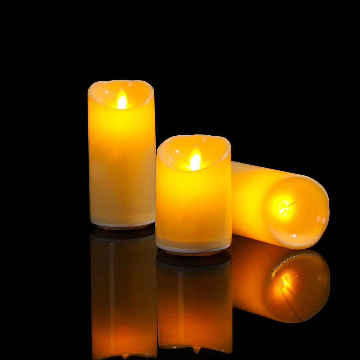 Rechargeable LED Moving Wick Candles